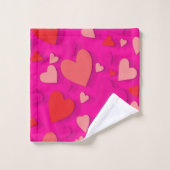 Decoratief papier hart 2 bad handdoek (Wasdoekje)