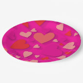 Decoratief papier hart 2 papieren bordje (Gekanteld)