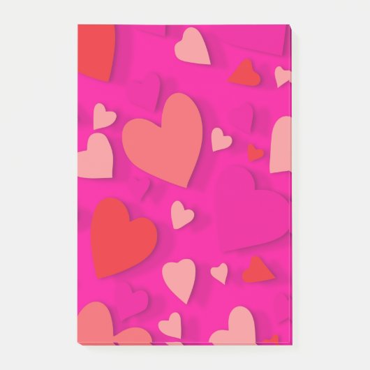 Decoratief papier hart 2 post-it® notes (Voorkant)