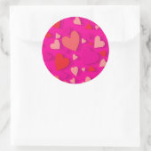 Decoratief papier hart 2 ronde sticker (Tas)