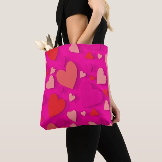 Decoratief papier hart 2 tote bag (Dichtbij)