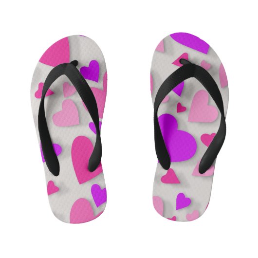 Decoratief papier hart 3 kinder teenslippers (Voetbed)
