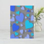 Decoratief papier hart 4 bedankkaart (Staand voorkant)