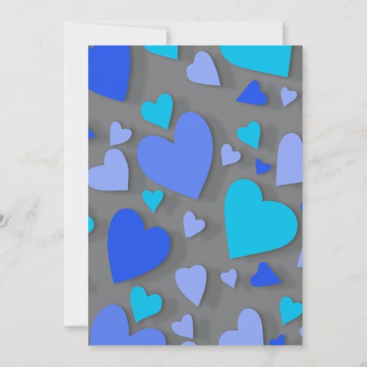 Decoratief papier hart 4 bedankkaart (Achterkant)