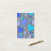 Decoratief papier hart 4 post-it® notes (Op bureau)