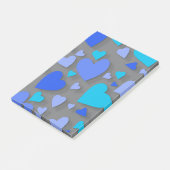 Decoratief papier hart 4 post-it® notes (Schuin)