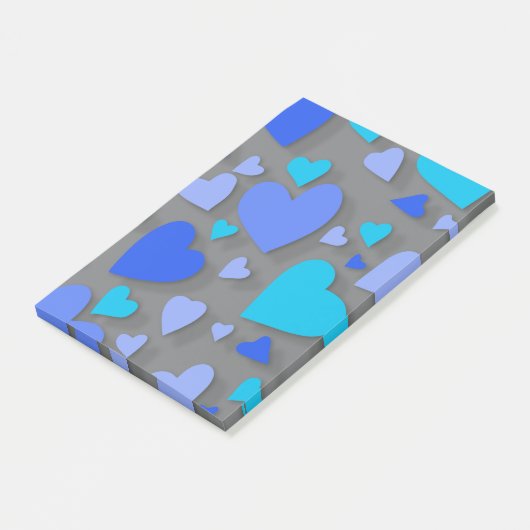 Decoratief papier hart 4 post-it® notes (Schuin)