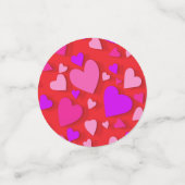 Decoratief papier hart 5 confetti (Kleine voorkant)
