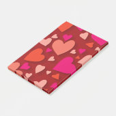 Decoratief papier hart 6 post-it® notes (Schuin)