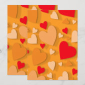 Decoratief papier hart 7 bedankkaart (Voorkant / Achterkant)