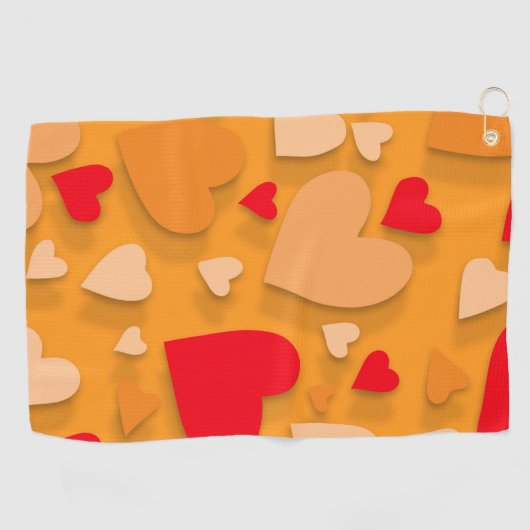 Decoratief papier hart 7 golfhanddoek (Horizontaal)