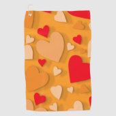 Decoratief papier hart 7 golfhanddoek (Voorkant)