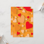 Decoratief papier hart 7 kaart (Voorkant / Achterkant in situ)