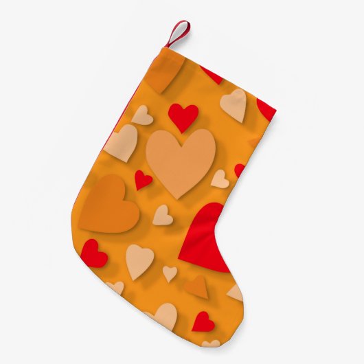 Decoratief papier hart 7 kleine kerstsok (Voorkant (Hangend))