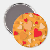 Decoratief papier hart 7 magneet (Voorkant / Achterkant)