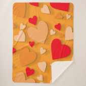 Decoratief papier hart 7 sherpa deken (Voorkant)