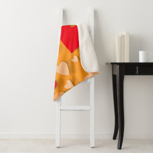 Decoratief papier hart 7 sherpa deken