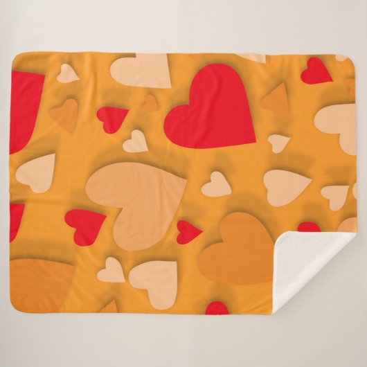 Decoratief papier hart 7 sherpa deken (Voorkant (horizontaal))