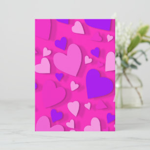 Decoratief papier hart 8 bedankkaart