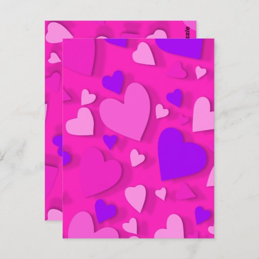 Decoratief papier hart 8 briefkaart (Voorkant / Achterkant)