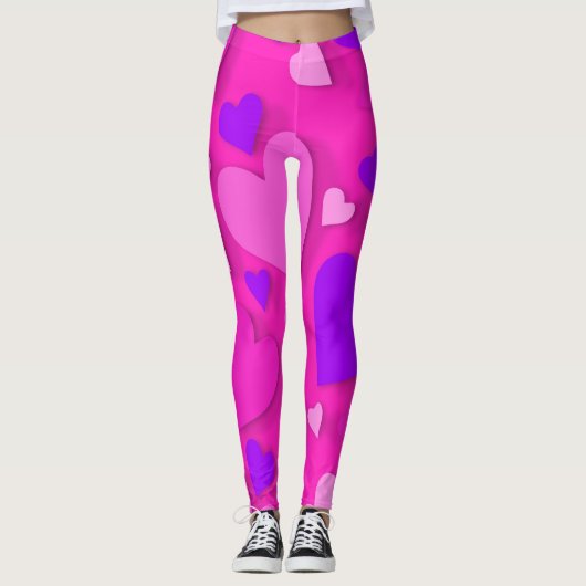 Decoratief papier hart 8 leggings (Voorkant)