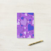 Decoratief papier hart 9 post-it® notes (Op bureau)