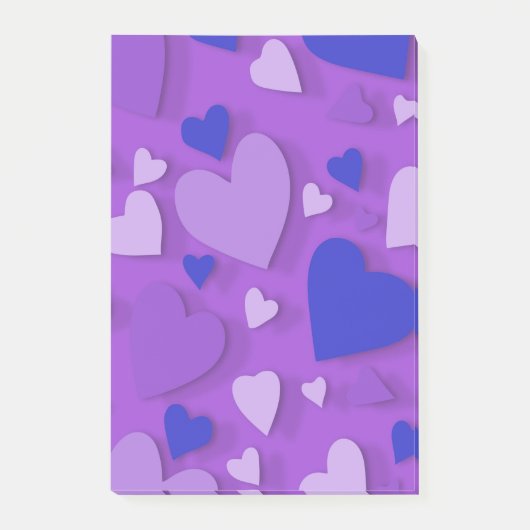 Decoratief papier hart 9 post-it® notes (Voorkant)