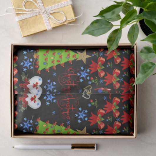 Decoratief papier kerstbomen (Geschenk)