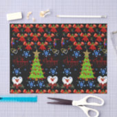 Decoratief papier kerstbomen (Craft)