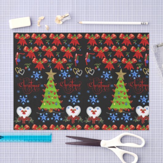 Decoratief papier kerstbomen (Craft)