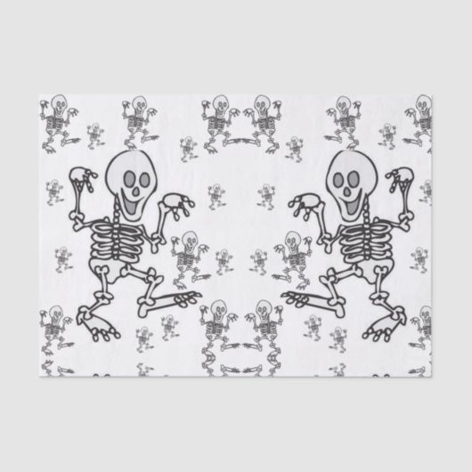 Decoratief papier skeletten halloween (Voorkant)