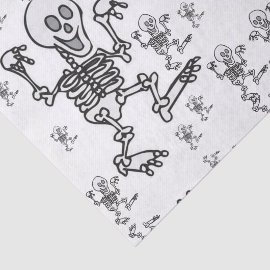 Decoratief papier skeletten halloween (Detail)