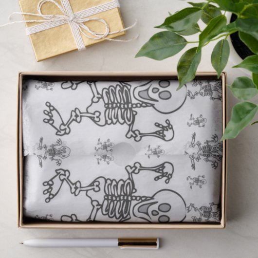 Decoratief papier skeletten halloween (Geschenk)