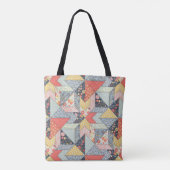 Decoratief Patchwork-patroon en array van kleuren Tote Bag (Achterkant)