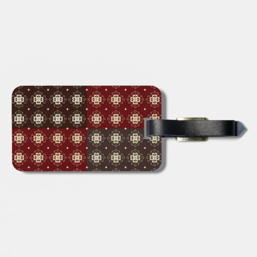 Decoratief patroon bagagelabel (Achterkant horizontaal)