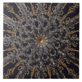  decoratief patroon in gothische stijl tegeltje