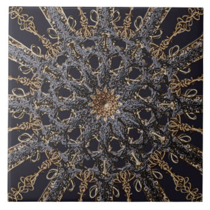 decoratief patroon in gothische stijl tegeltje