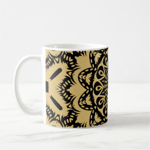 Decoratief patroon in oostelijke stijl. Kleur in b Koffiemok