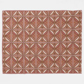 Decoratief patroon in roestspelden en terracottas fleece deken (Voorkant (Horizontaal))