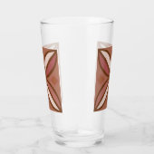 Decoratief patroon in roestspelden en terracottas glas (Rechts)