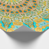  decoratief patroon. Islam, Arabisch, Indiaas, Cadeaupapier (Hoek)