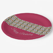 Decoratief patroon met Bourgogne Papieren Bordje (Gekanteld)