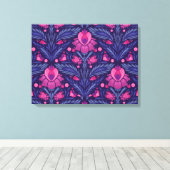 Decoratief patroon met harten canvas afdruk (Insitu (Houten vloer))