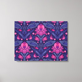 Decoratief patroon met harten canvas afdruk