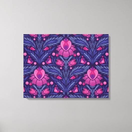 Decoratief patroon met harten canvas afdruk (Voorkant)