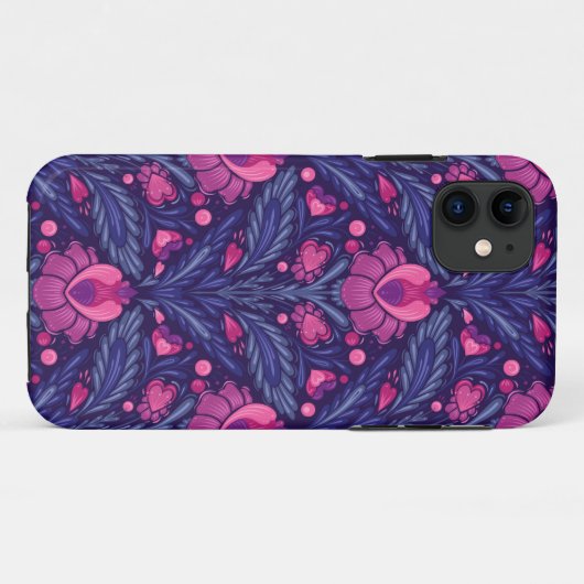 Decoratief patroon met harten Case-Mate iPhone case (Achterkant (horizontaal))
