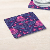 Decoratief patroon met harten kartonnen onderzetters (Schuin)