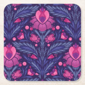 Decoratief patroon met harten kartonnen onderzetters (Voorkant)