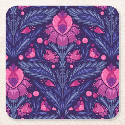 Decoratief patroon met harten kartonnen onderzetters (Voorkant)