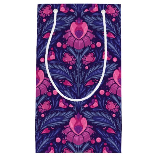 Decoratief patroon met harten klein cadeauzakje (Voorkant)